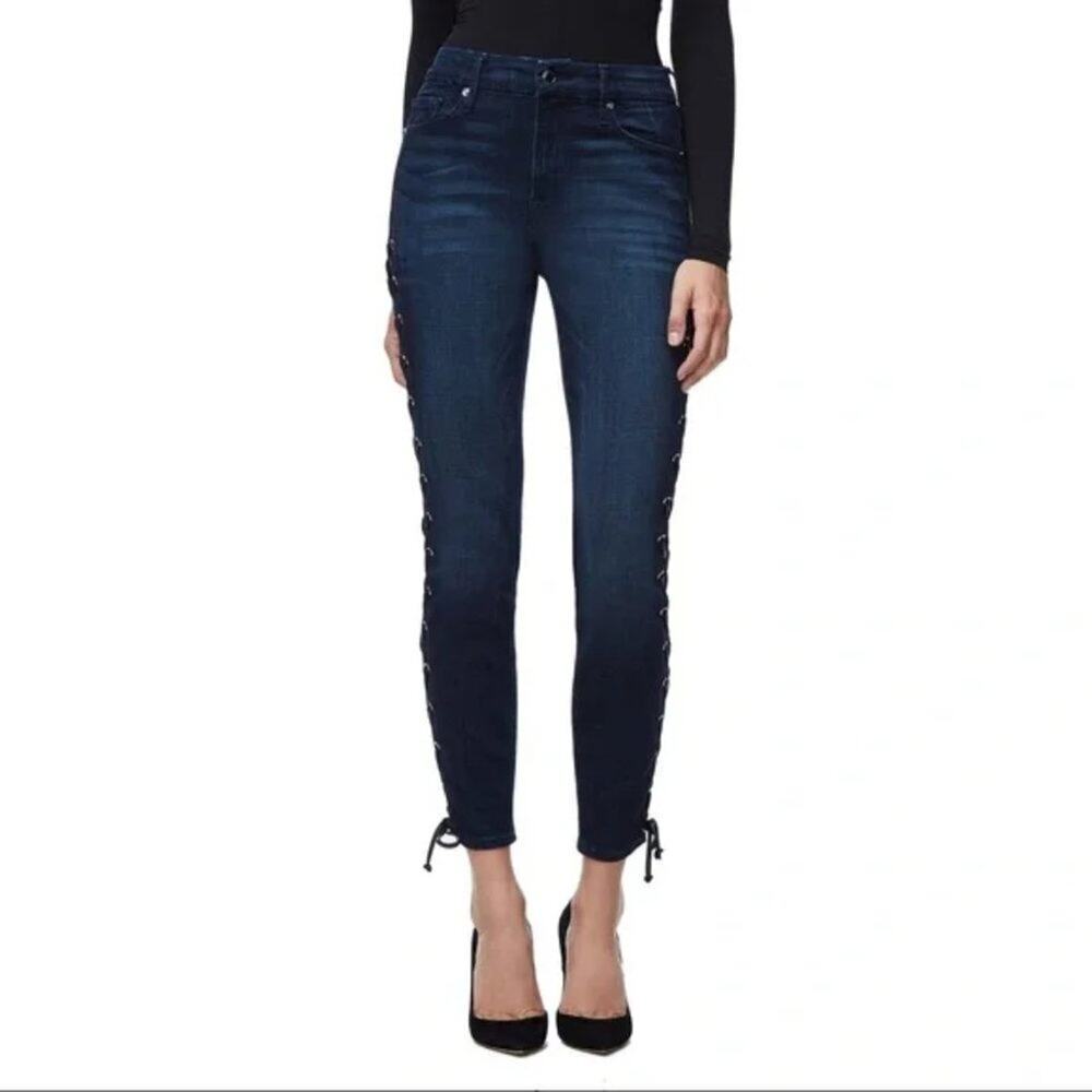 Good American High Rise Jeans - Dark Blue - Picture 2 of 14
